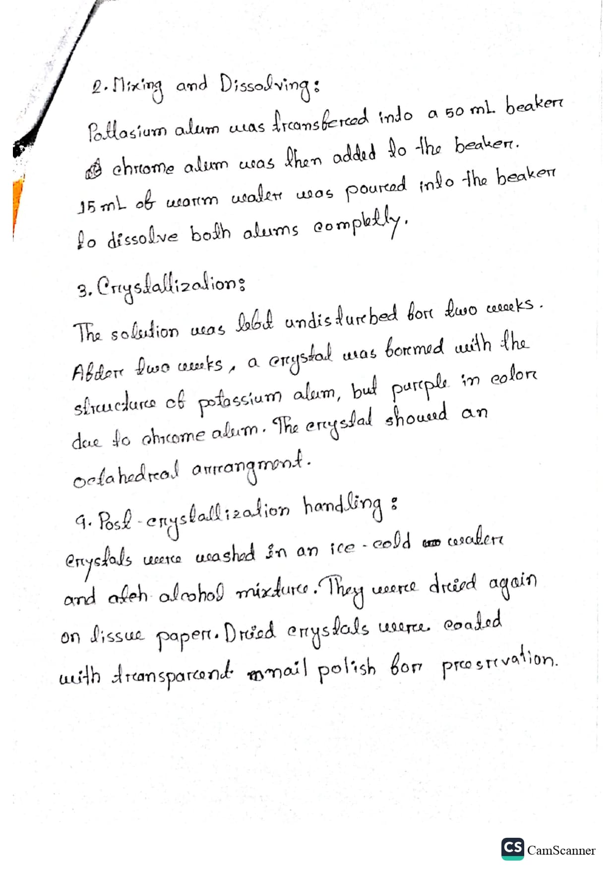 Lab Page 11 - Experiment 4: Organic synthesis